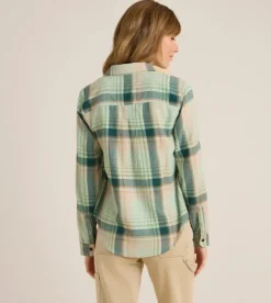 Roark Alpine Long Sleeve Flannel Aquavit Sale
