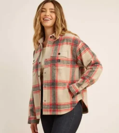 Roark Amberley Long Sleeve Flannel Stone Clearance
