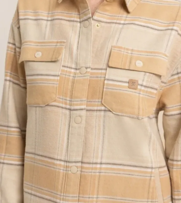 Roark Amberley Long Sleeve Flannel Caramel Outlet