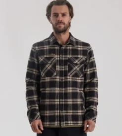 Roark Backwoods Flannel Jacket Black New