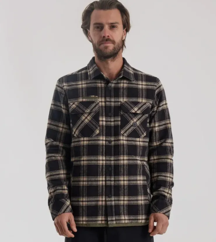 Roark Backwoods Flannel Jacket Black New
