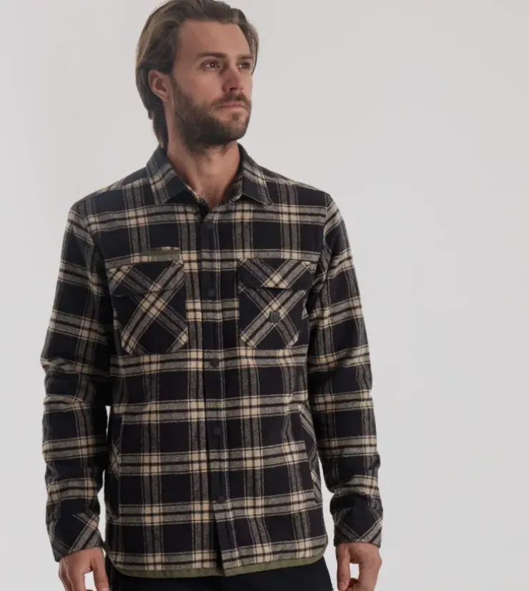 Roark Backwoods Flannel Jacket Black New