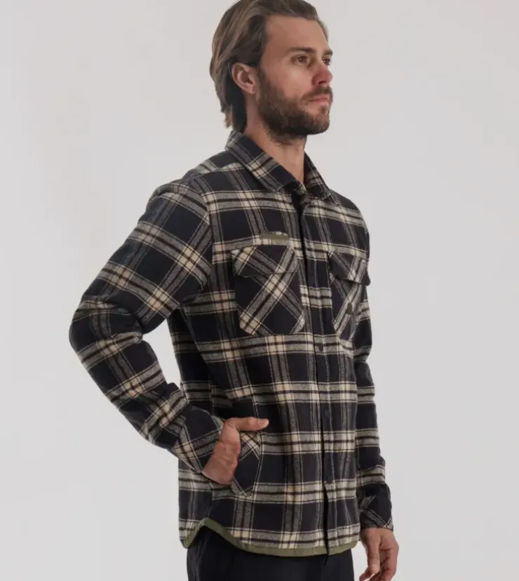 Roark Backwoods Flannel Jacket Black New
