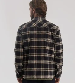Roark Backwoods Flannel Jacket Black New