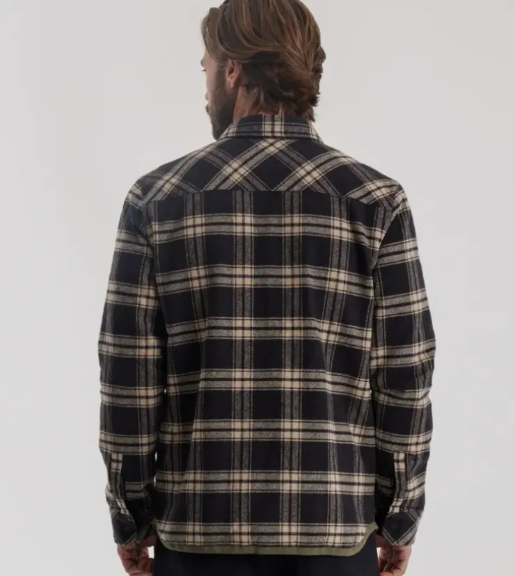 Roark Backwoods Flannel Jacket Black New