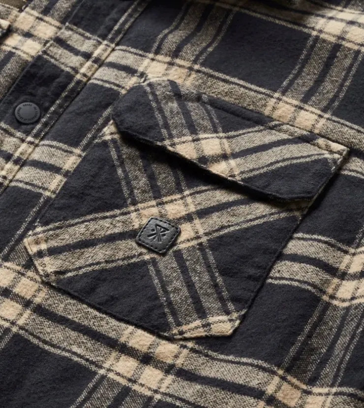Roark Backwoods Flannel Jacket Black New
