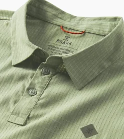 Roark Bless Up Breathable Polo Shirt DustyGreen Discount