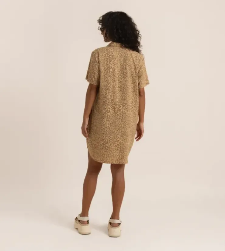 Roark Bless Up Breathable Stretch Dress CaramelLeopard Sale