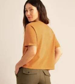 Roark Bloom Boxy Crop Premium Tee Marigold Outlet