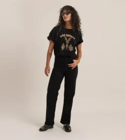Roark Ciao Bandito Cropped Boxy Premium Tee Black Clearance