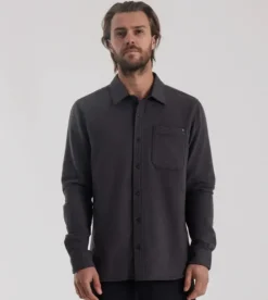 Roark Crossroads Long Sleeve Flannel Charcoal Sale