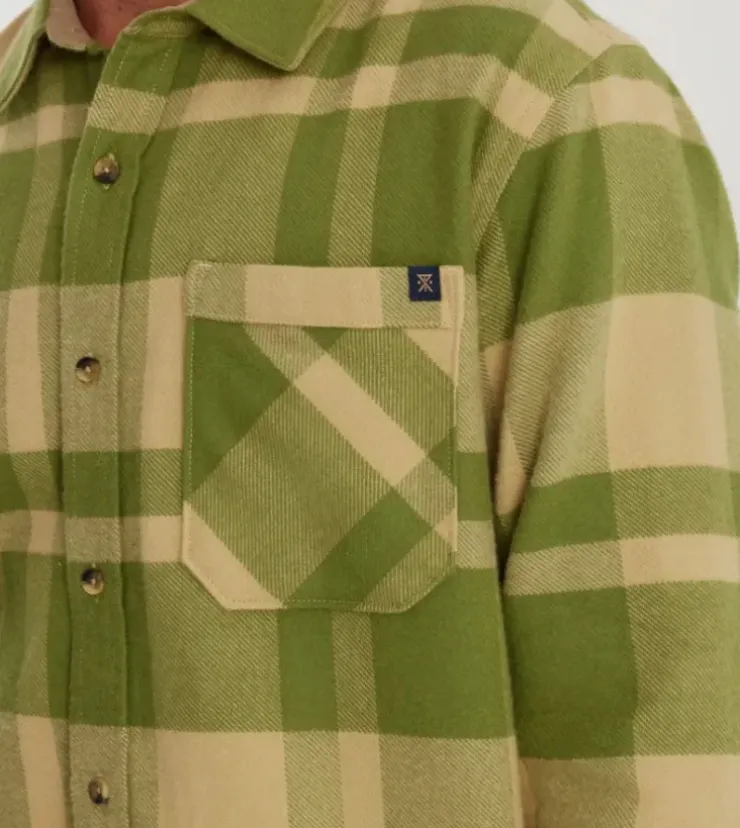 Roark Crossroads Long Sleeve Flannel Fern