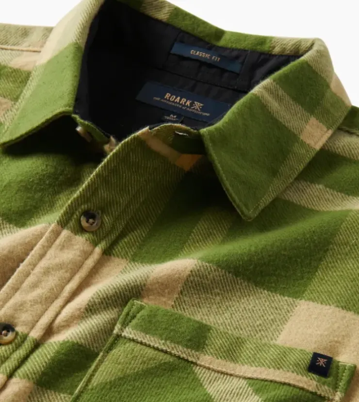 Roark Crossroads Long Sleeve Flannel Fern