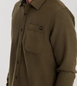 Roark Crossroads Long Sleeve Flannel DarkMilitary New