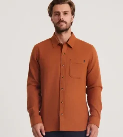 Roark Crossroads Long Sleeve Flannel Pecan New