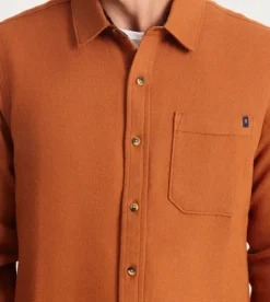 Roark Crossroads Long Sleeve Flannel Pecan New