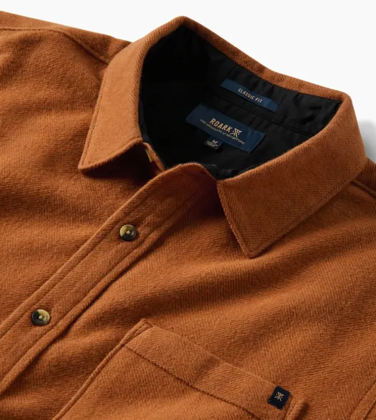 Roark Crossroads Long Sleeve Flannel Pecan New