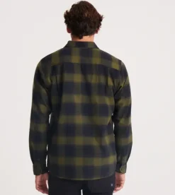 Roark Crossroads Long Sleeve Flannel DarkMilitaryPlaid Online