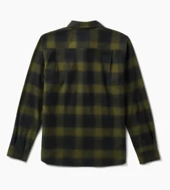Roark Crossroads Long Sleeve Flannel DarkMilitaryPlaid Online