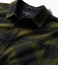 Roark Crossroads Long Sleeve Flannel DarkMilitaryPlaid Online