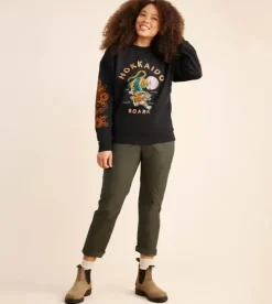 Roark Hokkaido Tiger Club Fleece Sweatshirt Black Outlet