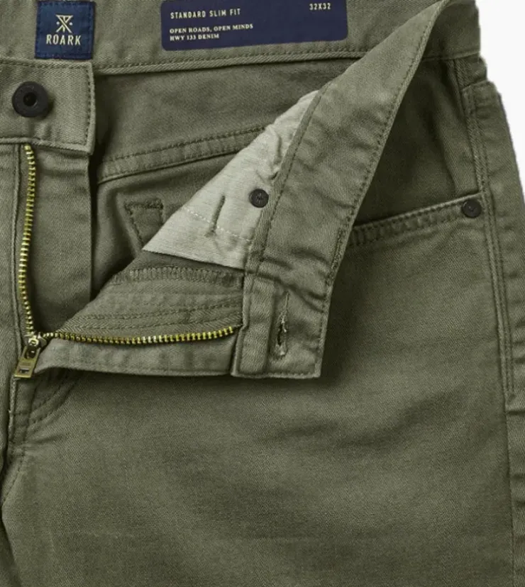 Roark HWY 133 Slim Fit Broken Twill Jeans Military2 Hot