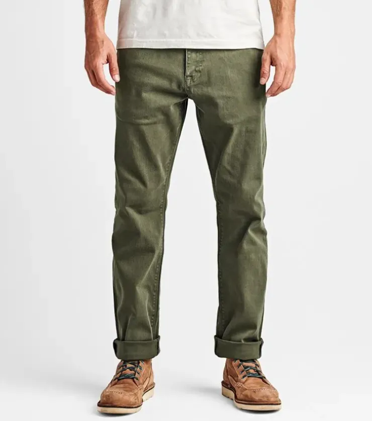 Roark HWY 128 Straight Fit Broken Twill Jeans Military2 Clearance