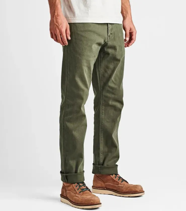 Roark HWY 128 Straight Fit Broken Twill Jeans Military2 Clearance