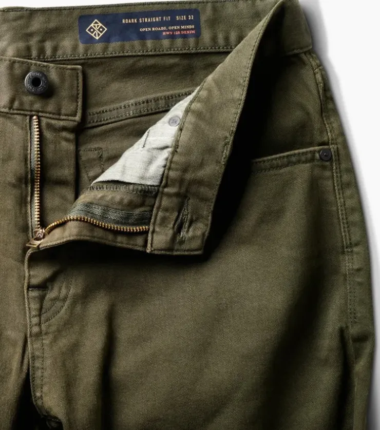 Roark HWY 128 Straight Fit Broken Twill Jeans Military2 Clearance