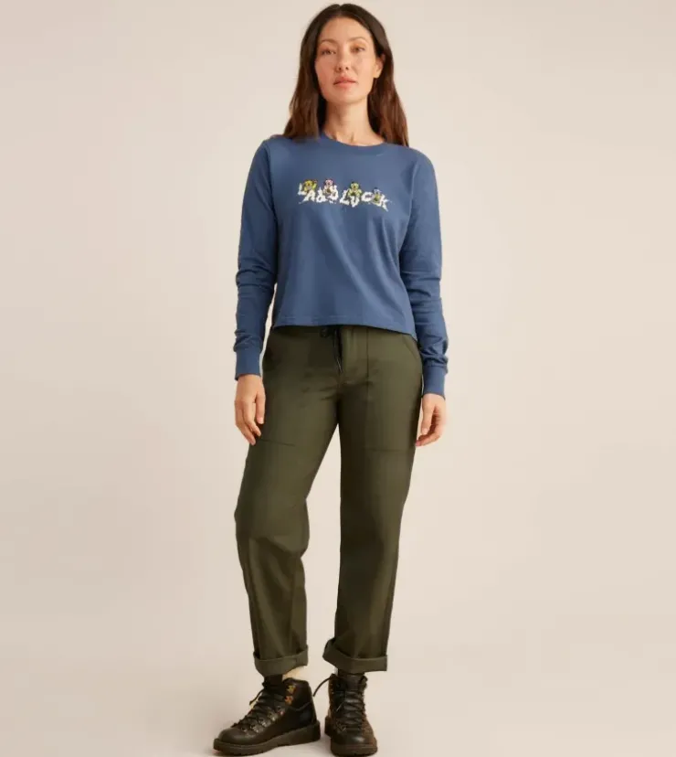 Roark Lady Luck Long Sleeve Premium Tee DeepBlue Discount