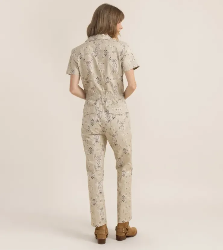 Roark Layover Short Sleeve Jumpsuit Stone