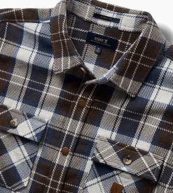 Roark Nordsman Cotton Long Sleeve Flannel Natural Outlet