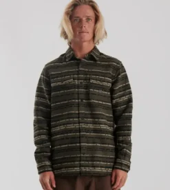Roark Nordsman Long Sleeve Flannel DarkMilitaryJacquard Outlet