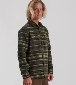 Roark Nordsman Long Sleeve Flannel DarkMilitaryJacquard Outlet