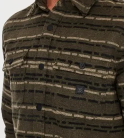 Roark Nordsman Long Sleeve Flannel DarkMilitaryJacquard Outlet