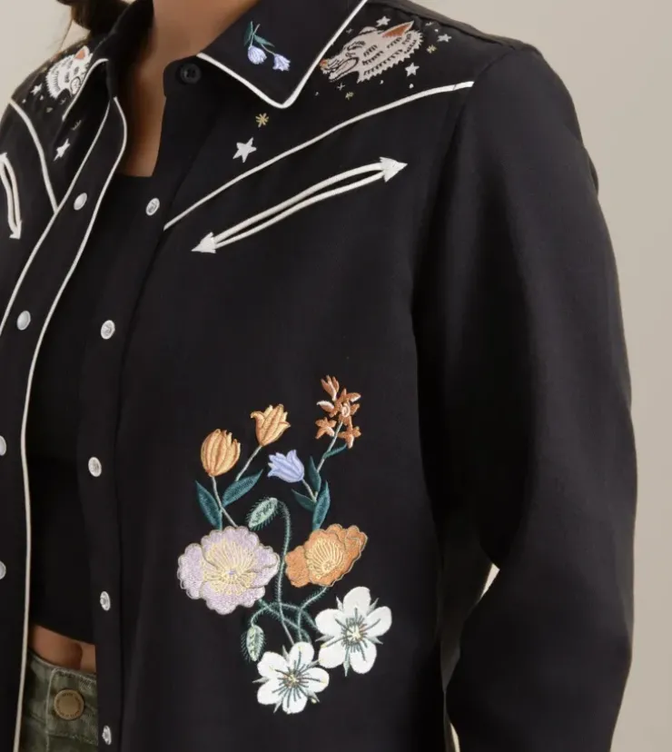 Roark Ranger Long Sleeve Button Up Shirt Black Outlet