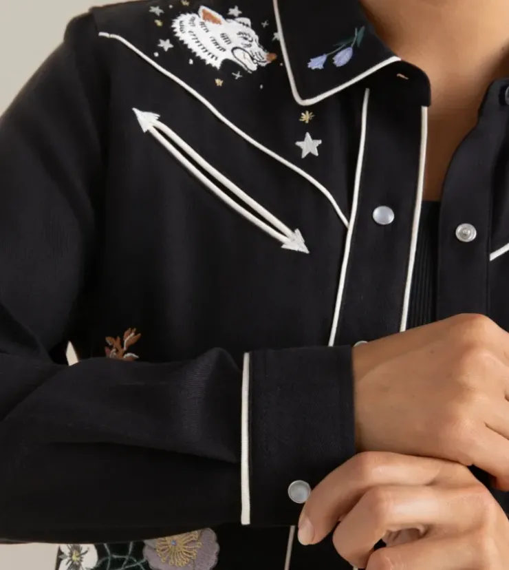 Roark Ranger Long Sleeve Button Up Shirt Black Outlet