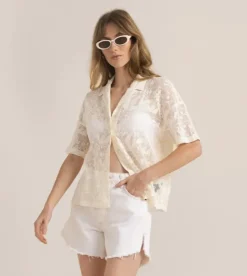 Roark Riviera Short Sleeve Shirt Coconut Sale
