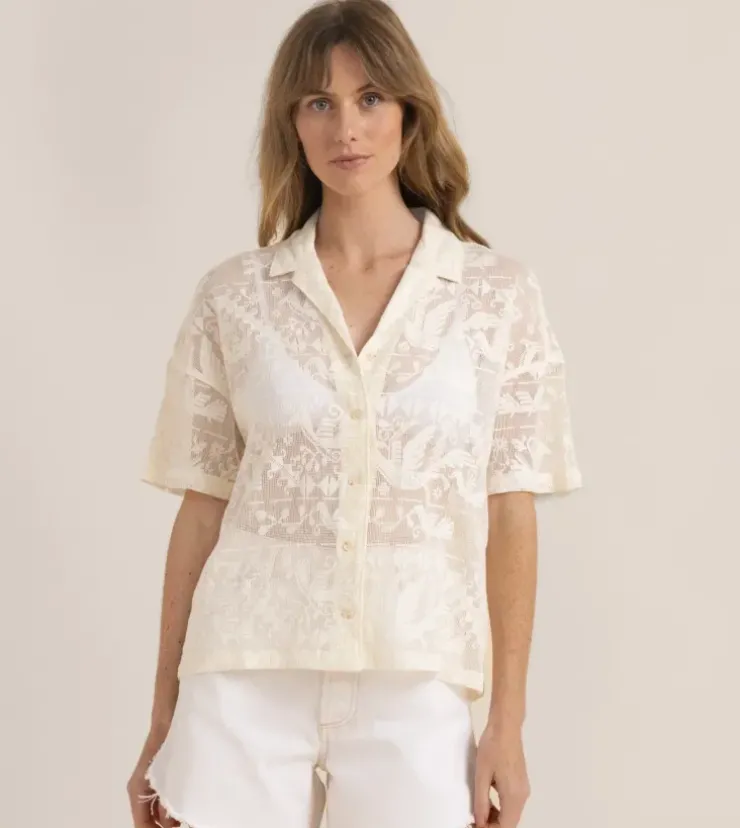 Roark Riviera Short Sleeve Shirt Coconut Sale