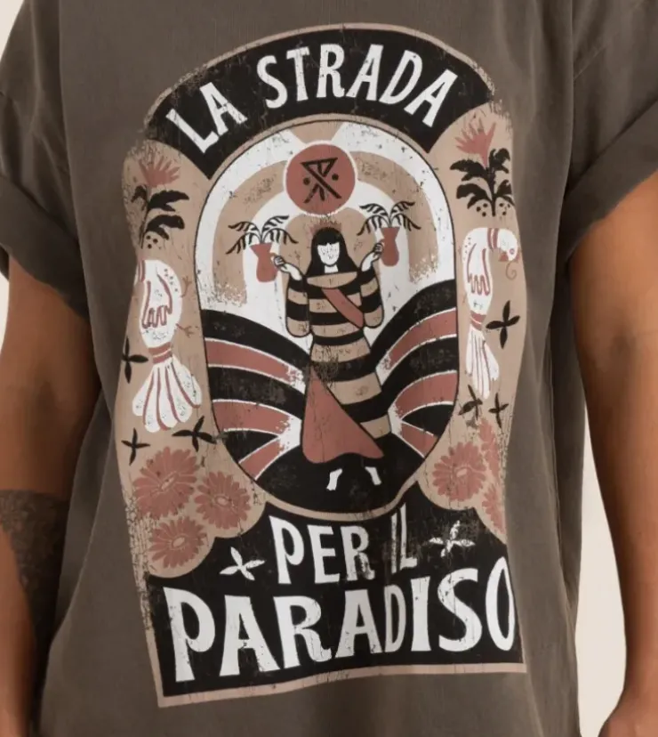 Roark Road To Paradise Oversized Premium Tee Mocha Outlet
