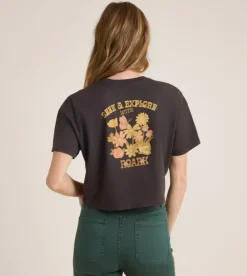 Roark Seek Cropped Boxy Premium Tee FadedBlack Sale