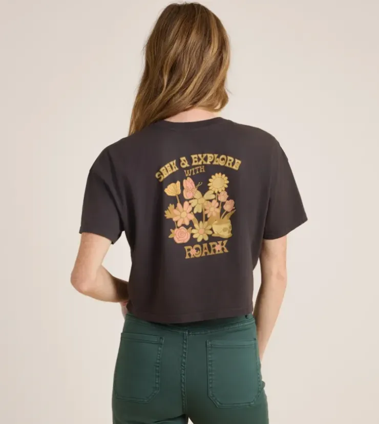 Roark Seek Cropped Boxy Premium Tee FadedBlack Sale