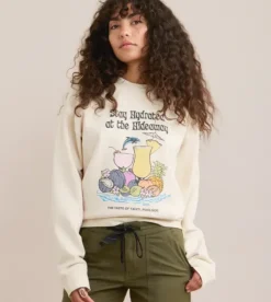 Roark The Crew Fleece Sweatshirt Bone Sale