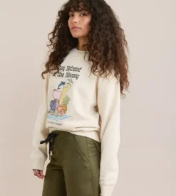 Roark The Crew Fleece Sweatshirt Bone Sale