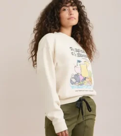 Roark The Crew Fleece Sweatshirt Bone Sale