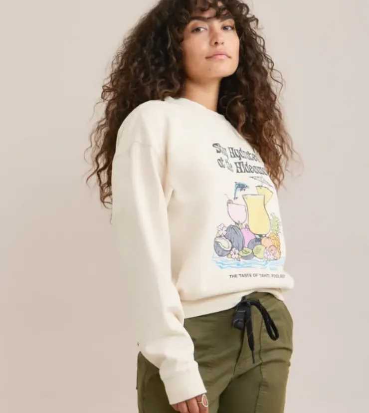 Roark The Crew Fleece Sweatshirt Bone Sale