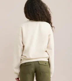 Roark The Crew Fleece Sweatshirt Bone Sale