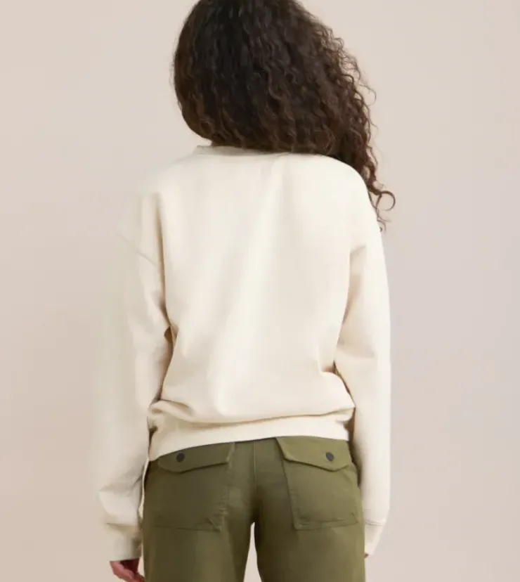 Roark The Crew Fleece Sweatshirt Bone Sale