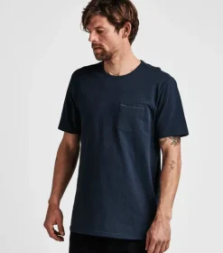 Roark Well Worn Mid Organic Knit Top Navy Best