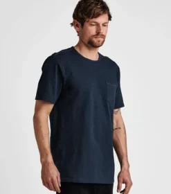 Roark Well Worn Mid Organic Knit Top Navy Best